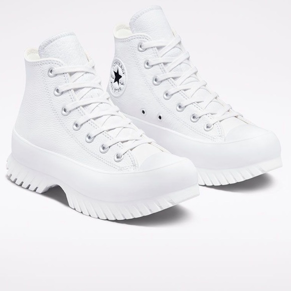 Converse Chuck Taylor All Star Lugged 2.0 Leather High Top White Size W10.5/M8.5 - Picture 3 of 13